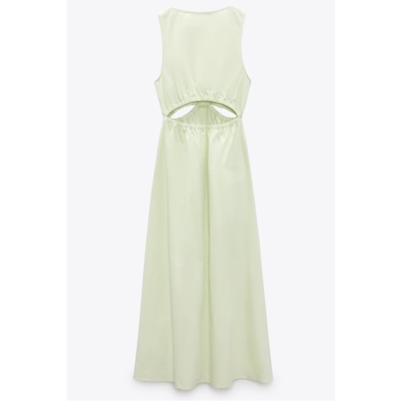 ZARA ~CUT OUT GABARDINE MIDI DRESS (NWT) - Picture 4 of 10